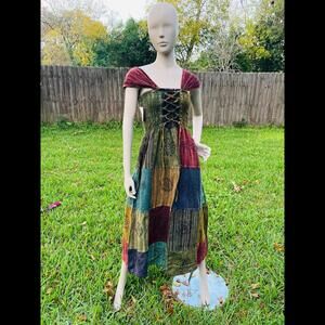 Beautiful cotton handmade patch skirt dresses